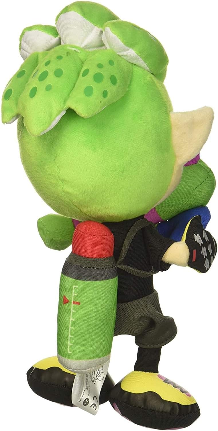 Little Buddy Splatoon 2 Series Inkling Boy Neon Green Plush, 10", Multi-Colored