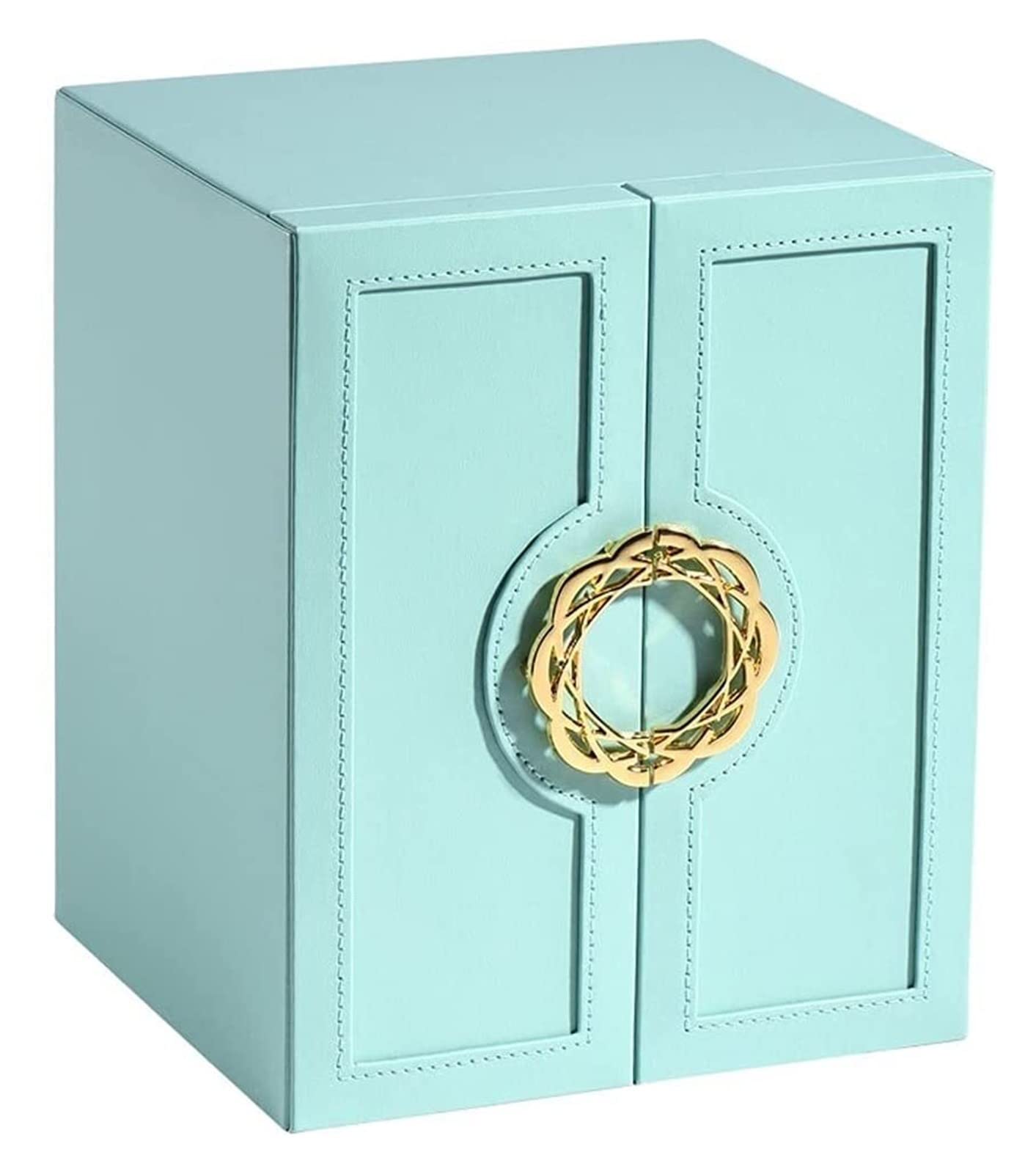 TIANQIHAO Jewelry Box Jewelry Box Leather Jewelry Storage Box, Light Luxury Earrings Ring Jewelry Organize Box, Drawer Type Large-Capacity Jewellry Holder,B