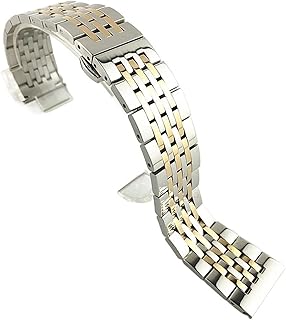 Pulsera de banda de metal de reemplazo de metal de reemplazo de oro de color rosa negro de acero inoxidable 17 18 19 20 mm 21 mm 22 mm Correa de lujo