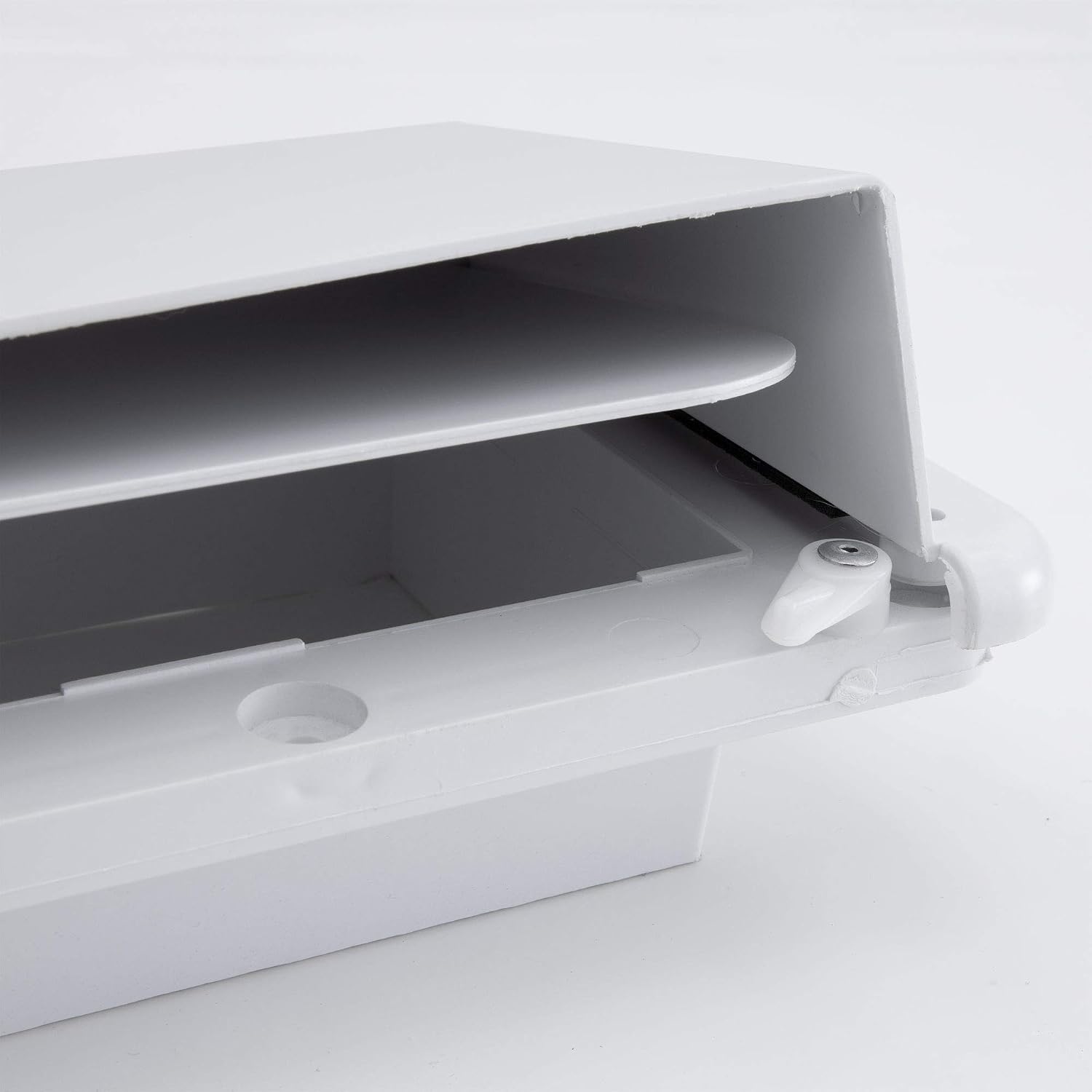 RecPro RV Range Vent Cover with Locking Damper White | Camper Trailer Exterior Vent