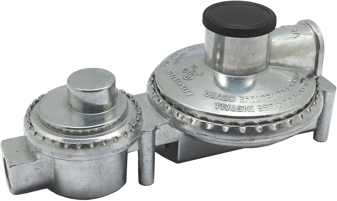 Two Stage Propane Regulator 3/8" FNPT Outlet Vertical Mount Style