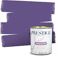 Vista 26 de PRESTIGE Pinturas de pintura interior e imprimación en uno, 1 galón, plano, combinación comparable de Sherwin Williams* Kimono Violet*
