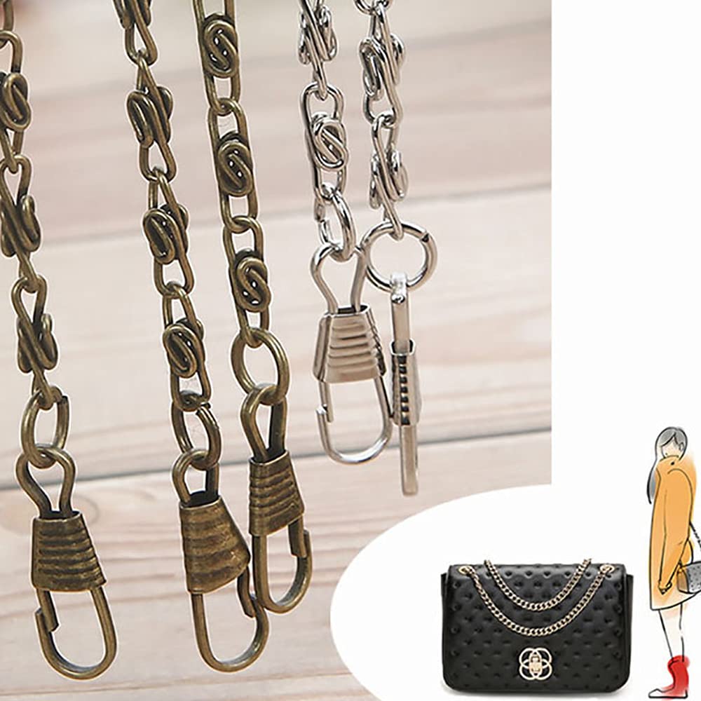 1 Pièce Chaine Sac A Main Argent En Méta, 120cm Sangle De Remplacement