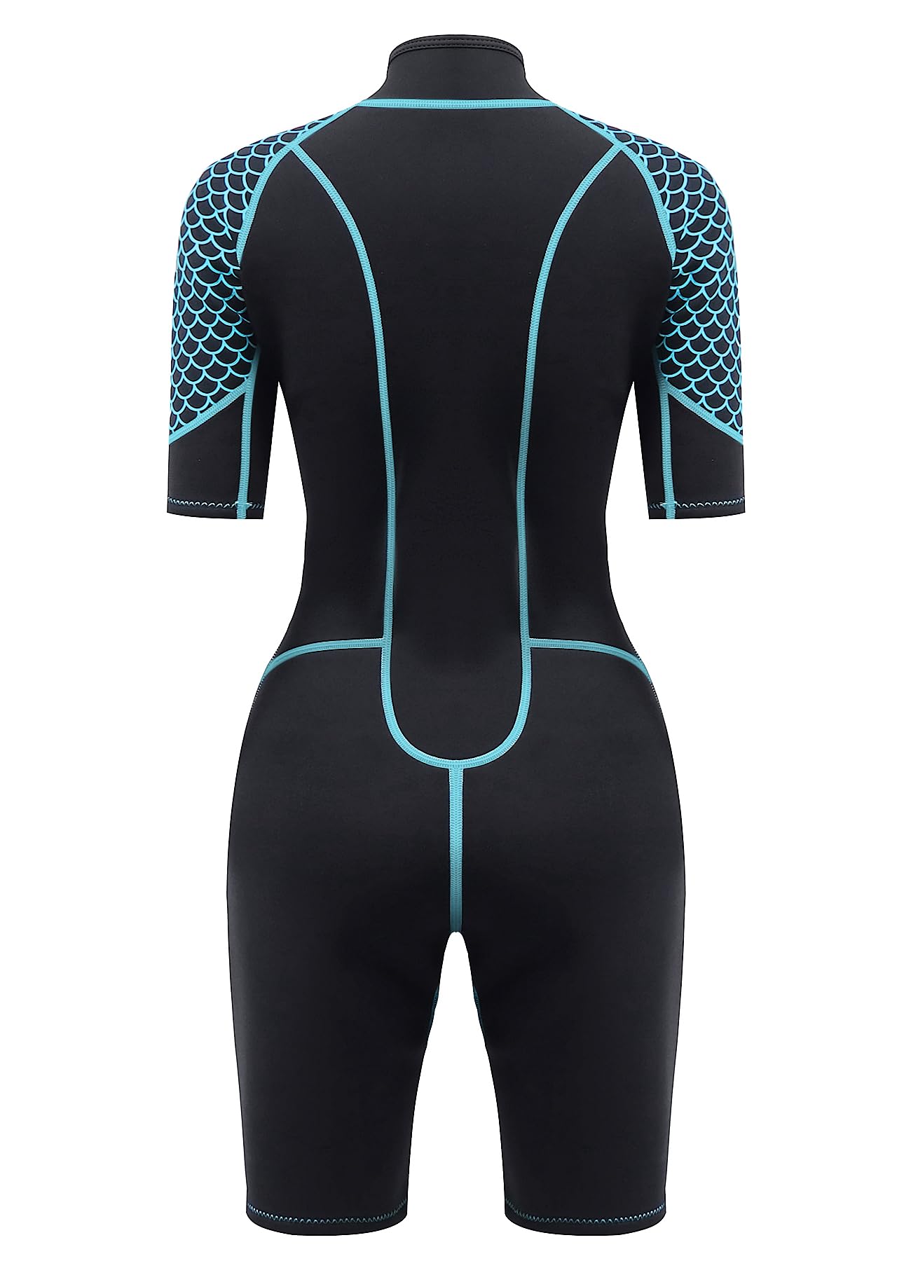 Traje de neopreno corto para mujer de 3 mm, traje de buceo con cremallera frontal, traje de buceo de una pieza, secado rápido, protector de erupción de cuerpo completo para buceo, esnórquel, surf,