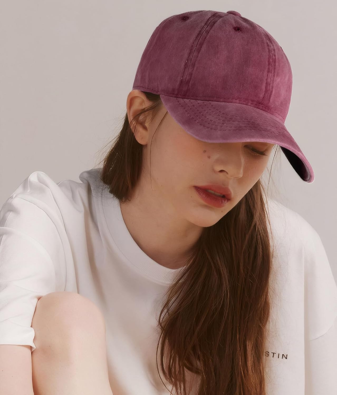 Edoneery Men Women Baseball Cap-Low Profile Adjustable Washed Cotton Golf Dad Hat - Image 3