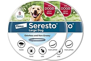 Seresto Collar for Large Dogs: Effective Flea and Tick Prevention for Over 18 lbs.