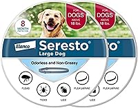 Seresto Large Dog Flea & Tick Collar 2-Pack: 8-Month Vet-Recommended Protection for Dogs 18+ lbs