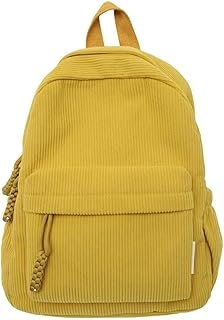 Mochila Mochila Mochilas De Gran Capacidad Estudiante Color Sólido Corduroy Mochila Doble Correa Bolso De Hombro