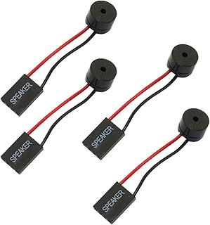 RuiLing 4-Pack Computer Case Mainboard Buzzer Mini Plug Buzzer for PC Internal BIOS Computer Motherboard Mainboard Beep Alarm Speaker
