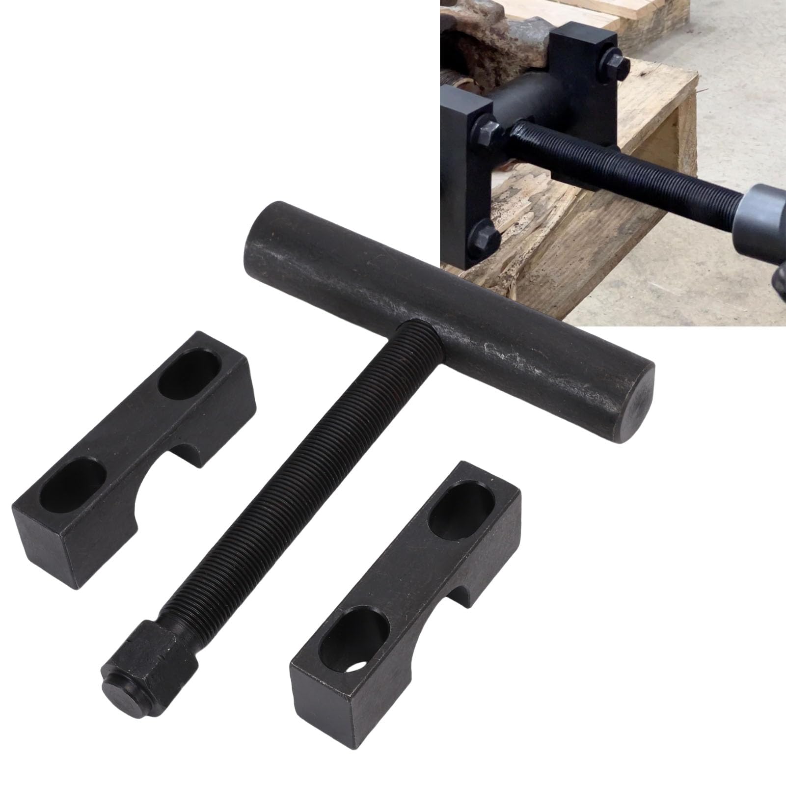 Herramienta Extractora de Yugo de Acero con Largo para Camiones y Coches de Clase 1-2, Color Negro | Construcción de acero, acabado de óxido negro, largo.Para , 1500, 3500.