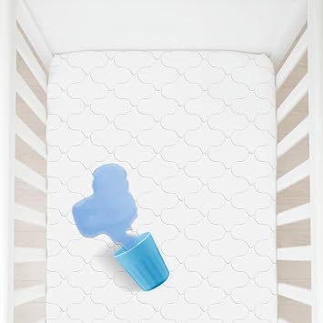 Waterproof Kids Mattress Protector Toddler Bed Size 28" x 54" x 6" Inch. Quilted Crib and Toddler Bed Cover with Elastic Closure Baby and Toddler Accident Leak Proof Mattress Protector
