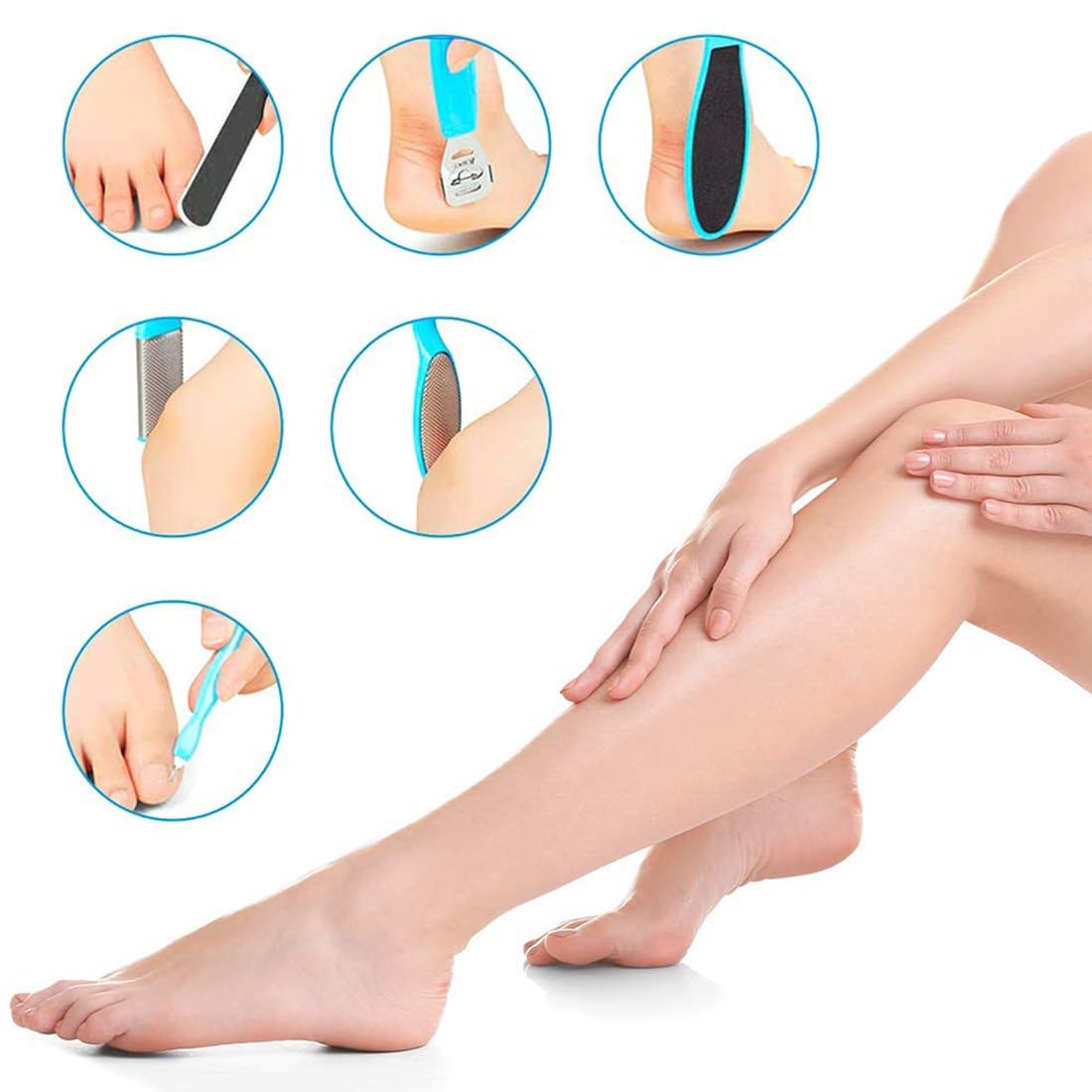 Fapiwen Pedicure Tools For Feet, 8-In-1 Pedicure Kit Callus Remover, Foot File, Foot Care Kit Foot Rasp Dead Skin Remover, Foot Scraper For Men Women, Foot Dead Skin Remover For Home & Salon Care - Image 3 thumbnail
