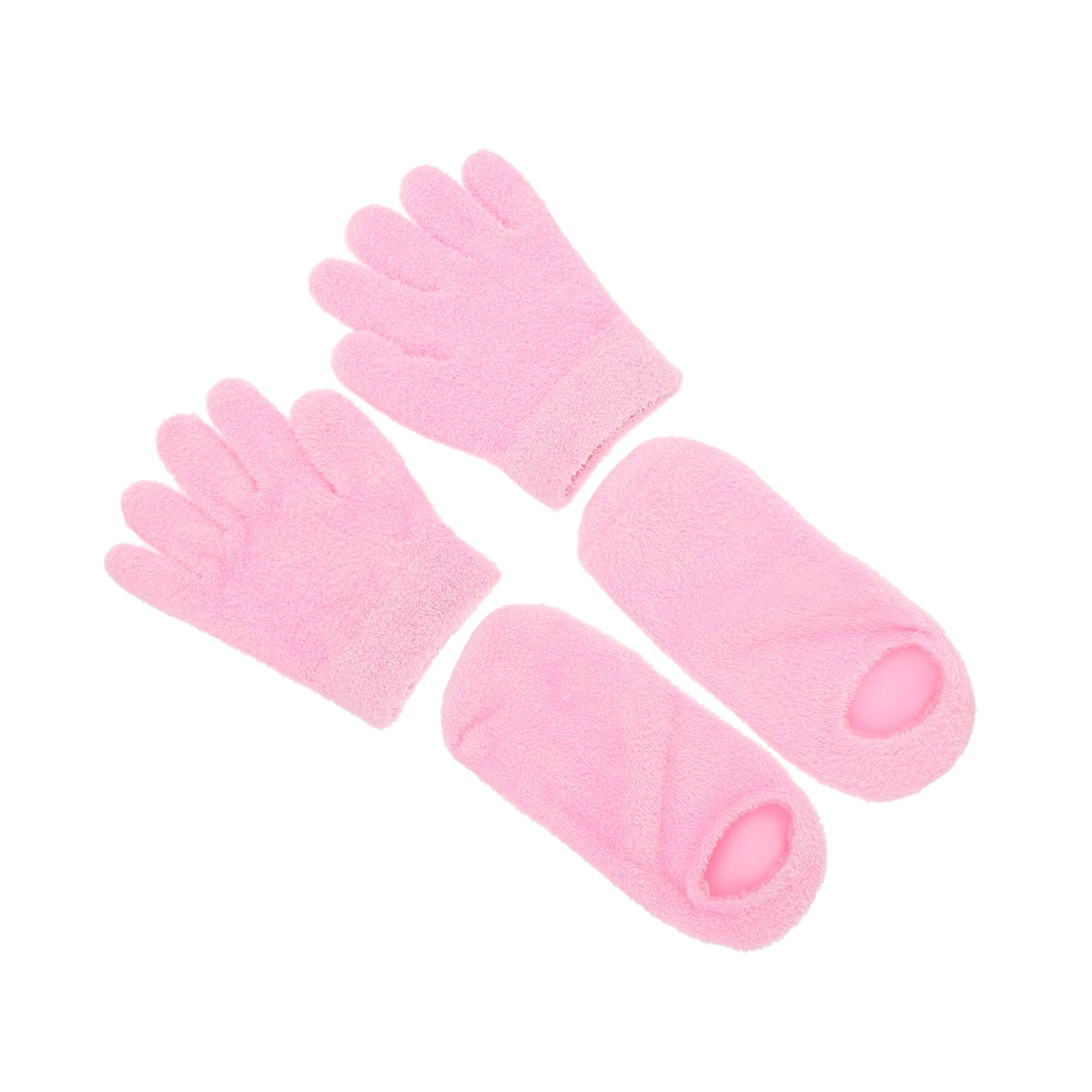 FRCOLOR 2 Pack Moisturizing Gel Socks Gloves Kit for Hand/Foot Care Relief Men Women Reusable Spa Socks