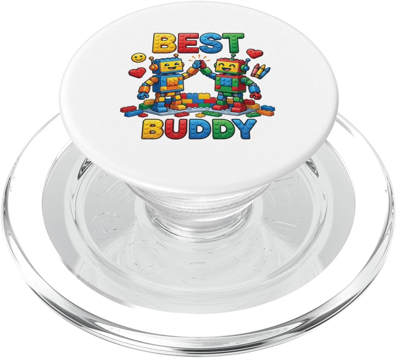 Best Buddy Robots Interlocking Brick Playmates PopSockets PopGrip for MagSafe