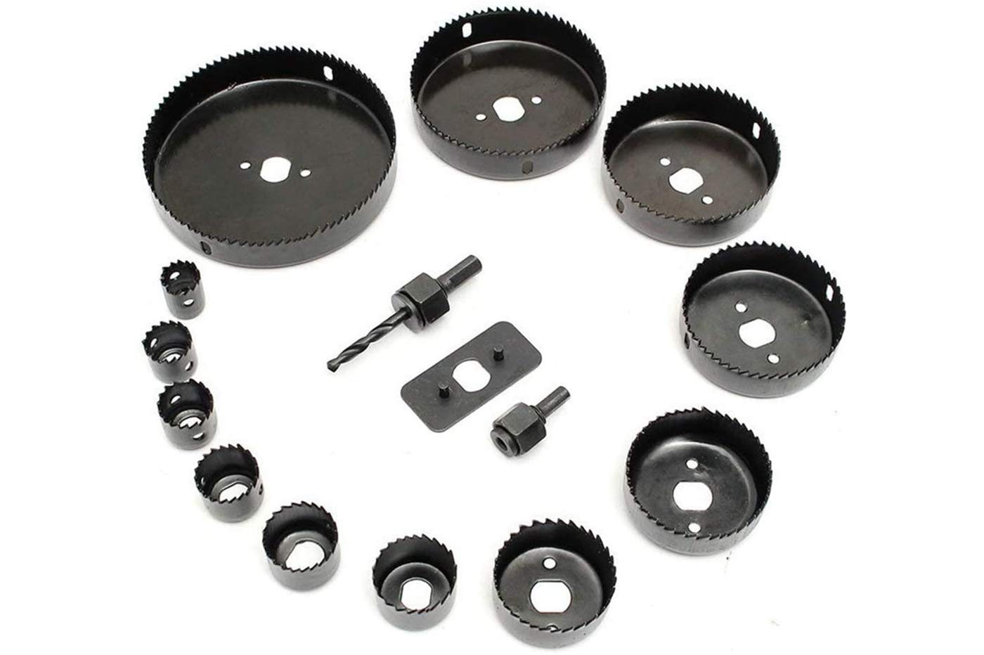CLICLED Set seghe a tazza 16pz seghe da taglio perforazione legno metallo punte trapano