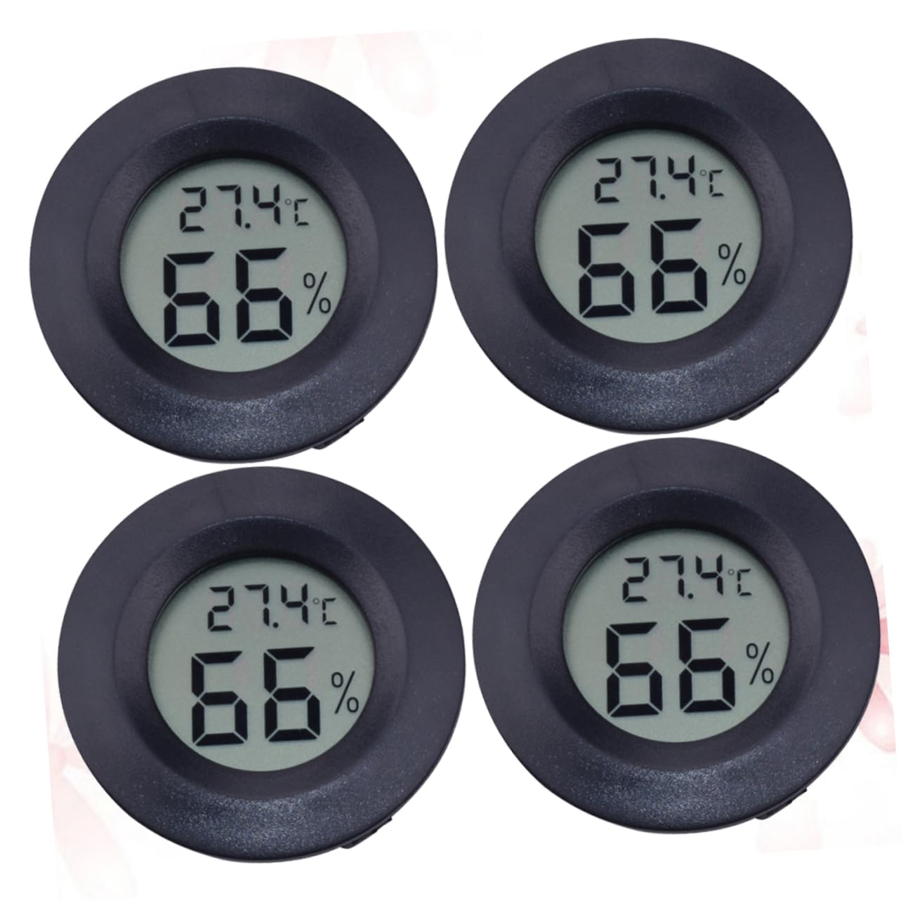 Abaodam 3 Set Termometro Accessori per Rettili umidità Terrario per Rettili Rettile Casa Forniture di Terrario di Temperatura Dell'acquario Black 4 Pezzi*3