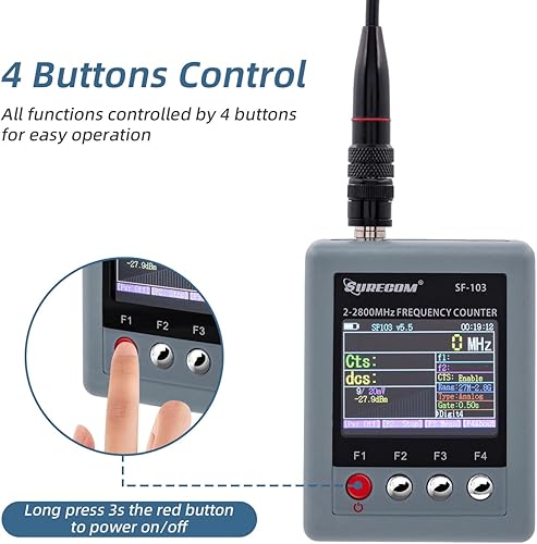 Miniatura 2 de Mcbazel Surecom SF-103 portátil 2mHz -2.8GHz Walkie Talkie Contador de radio de 2 vías