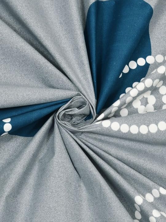 Image of 380 TC Premium Glace Cotton Elastic Fitted Bedsheet King Size with 2 Pillow Covers King Size | Double Bed with All Around Elastic (Grey Gola, Fitted - Double72x72)