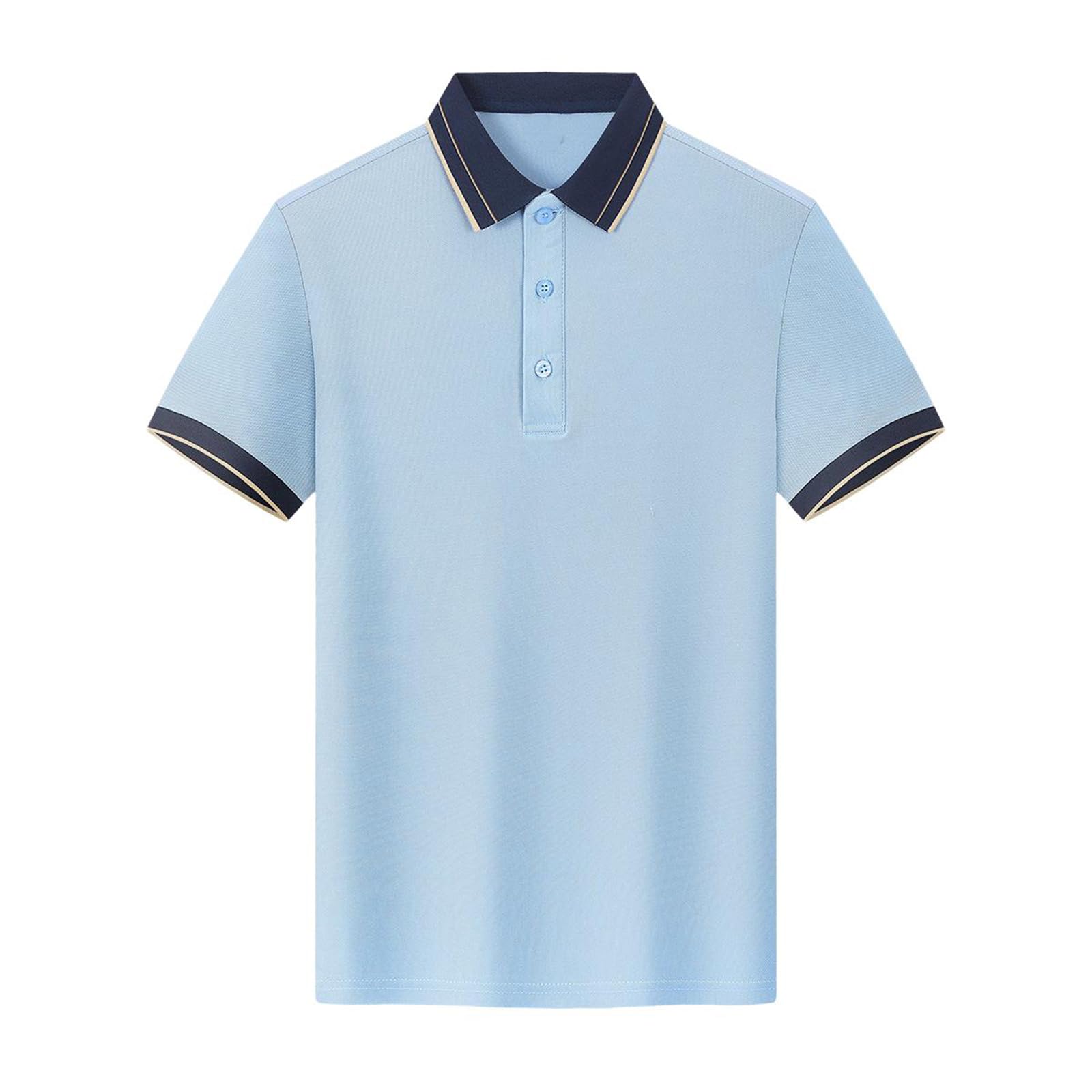 Męskie koszulki polo z klapą slim fit z krótkim rękawem dopasowane topy
