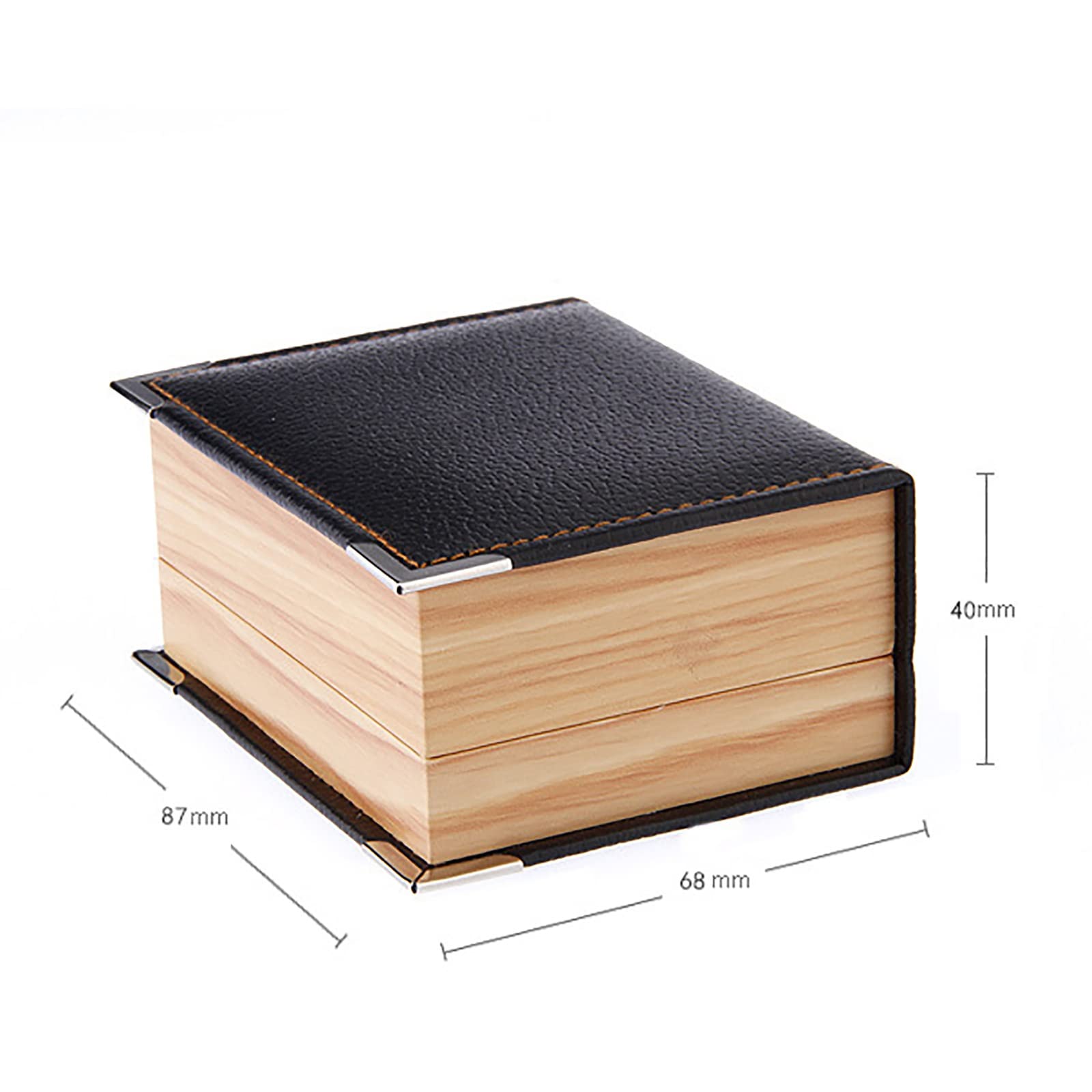 Boîte à Boutons de Manchette en Cuir PU, boîte d'emballage pour Boutons de Manchette pour Affaires de Mariage (Noir 8,7 x 6,8 x 4 cm) (Noir 8,7 x 6,8 x 4 cm)
