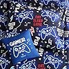 Kaleido Space Kids Comforter Set Twin Size for Boys, Glow in The Dark Gamer Bedding Set 1 Comforter, 1 Decor Pillow, 1 Pillow Sham, Twin XL Comforter Set Dorm Bedding #4