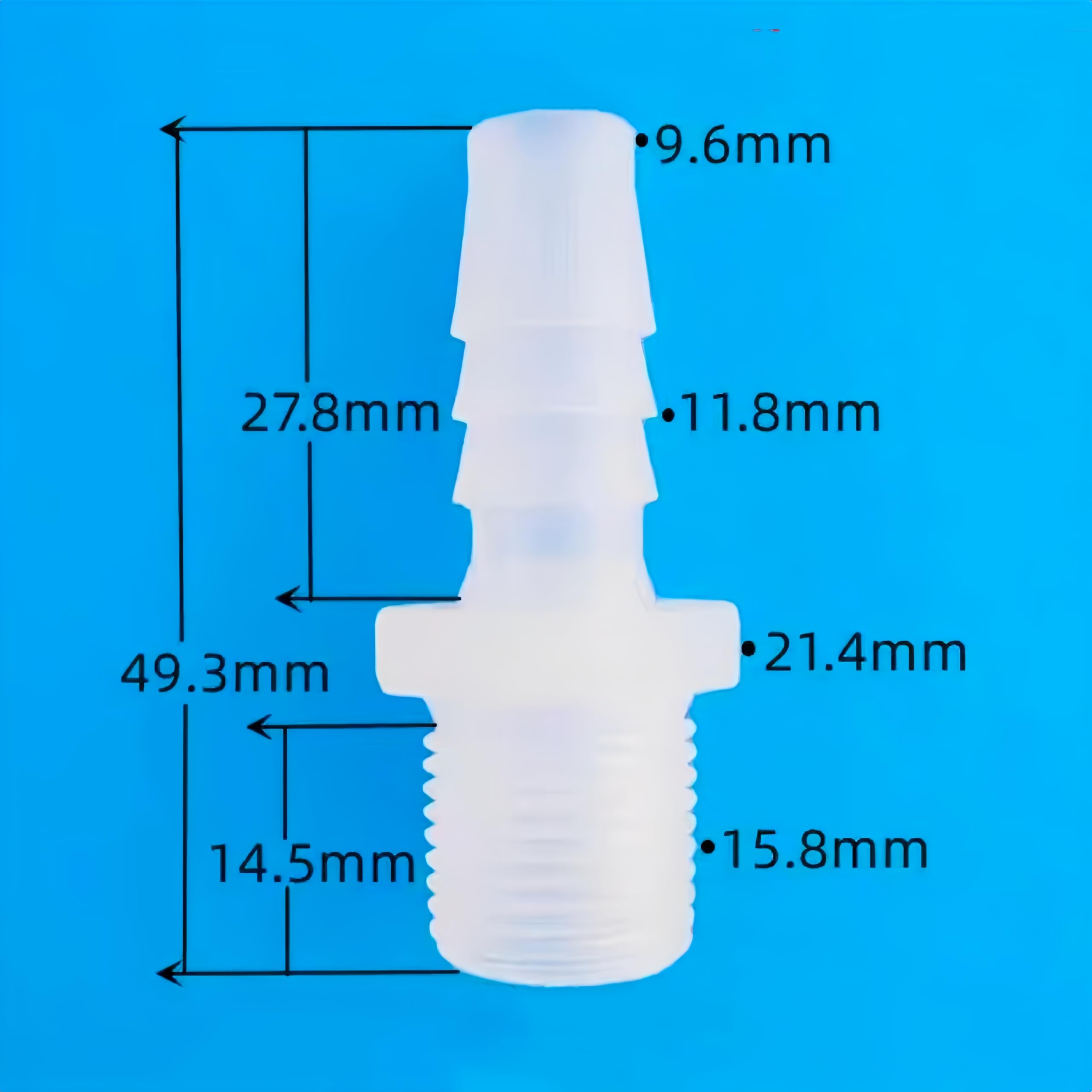 Plastikowe złączki do węża 3/8G gwint męski adapter złącze - 50 szt. PP do sprzętu laboratoryjnego i akwariowego