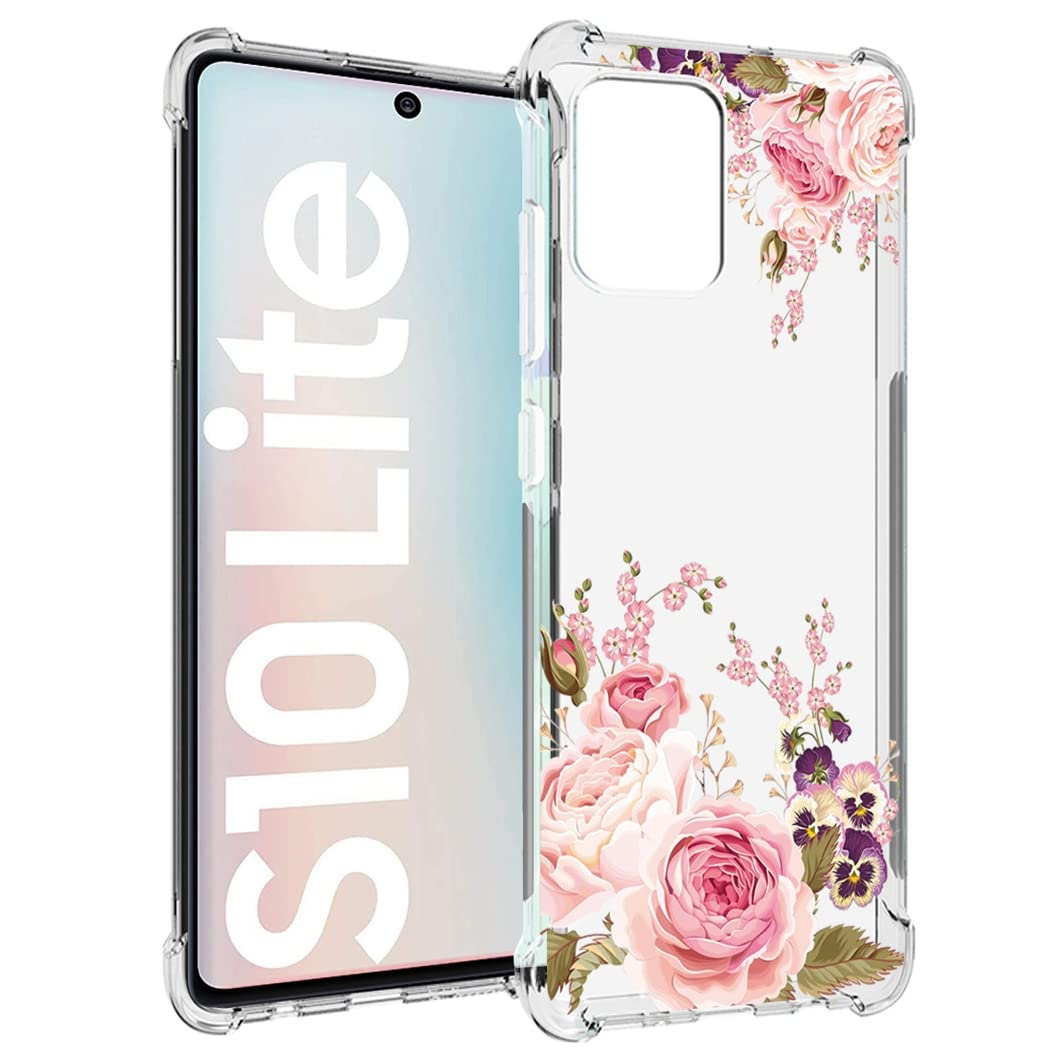 Cover per Galaxy S10 Lite, Cover carina per SM-G770F Trasparente con bordi flessibili in TPU gomma morbida e silicone Custodia per Samsung Galaxy S10 Lite Rosa
