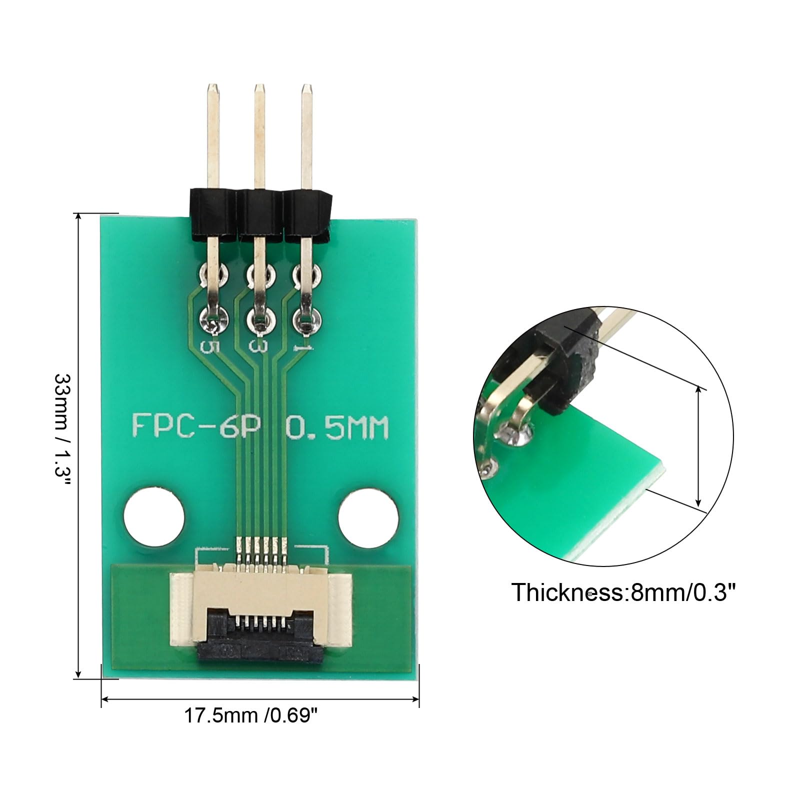 F_ELY様 MECCANIXITY FFC FPC Connector Board 6 Pin 0.5mm 2.54mm to