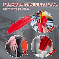 Vista 5 de Flexible Oil Drain Tool Funnel, Reusable Oil Filter Funnel Spill Free, Portable Flexible Draining Tool Can be Molded Into Different