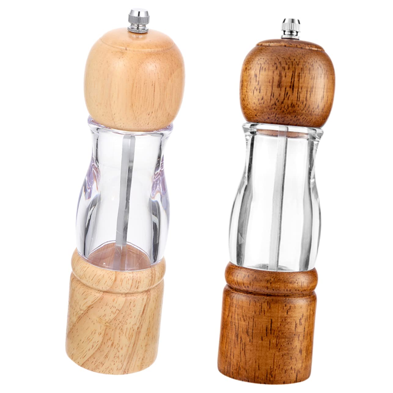 BRIGHTFUFU 2pcs Pepper Grinder Portable Salt Shake Manual Pepper Grinding Tool Hand Tools Salt Grinder Salt Grinding Tool Coffee Beans Grinder Pepper Shake Salt and Pepper Handheld Salt Glass