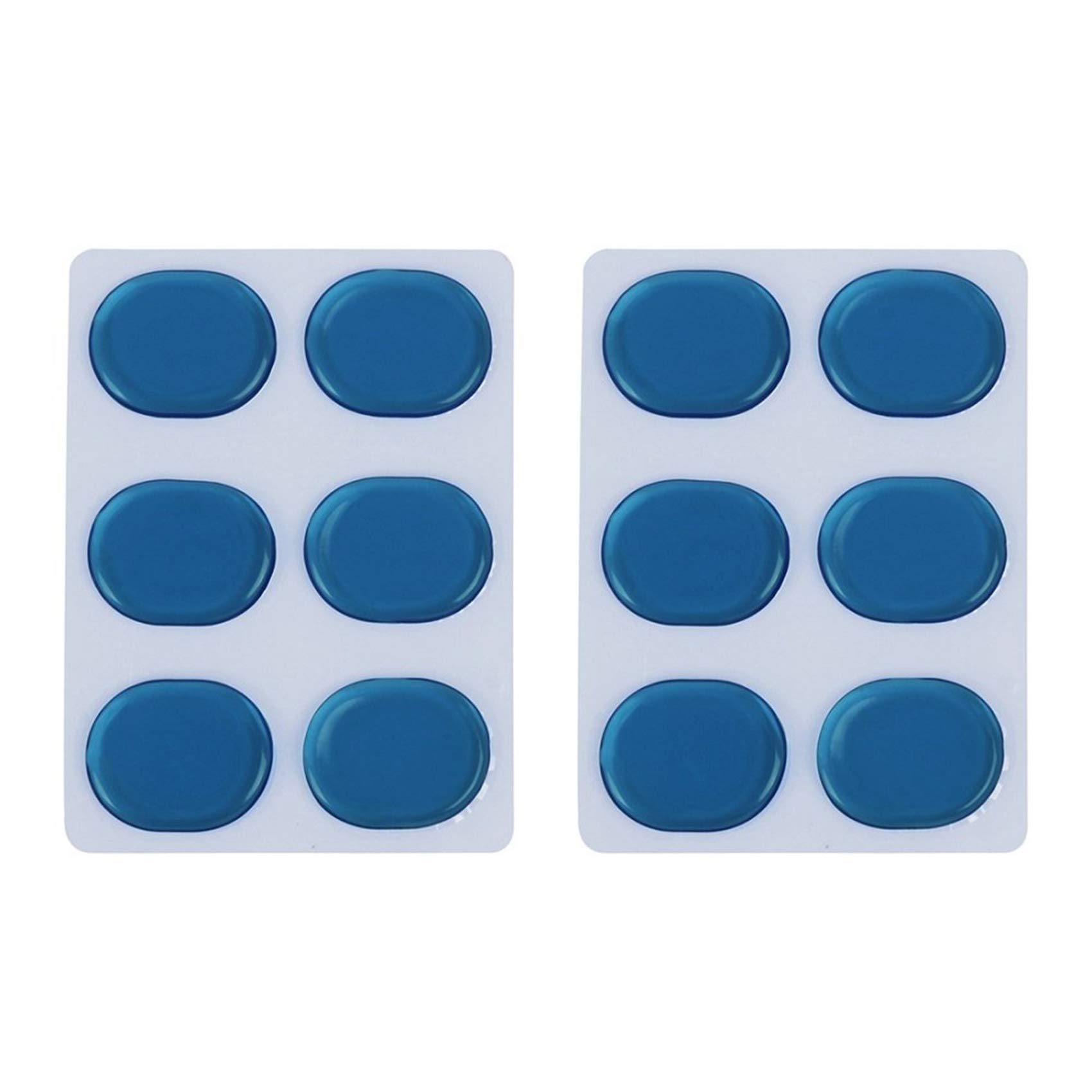 Pasotim 12 PCS/Drum Kit Muffler Stickers Silica Sticker Drum Dampeners Pads Snare Drum Muffler Mute Blue