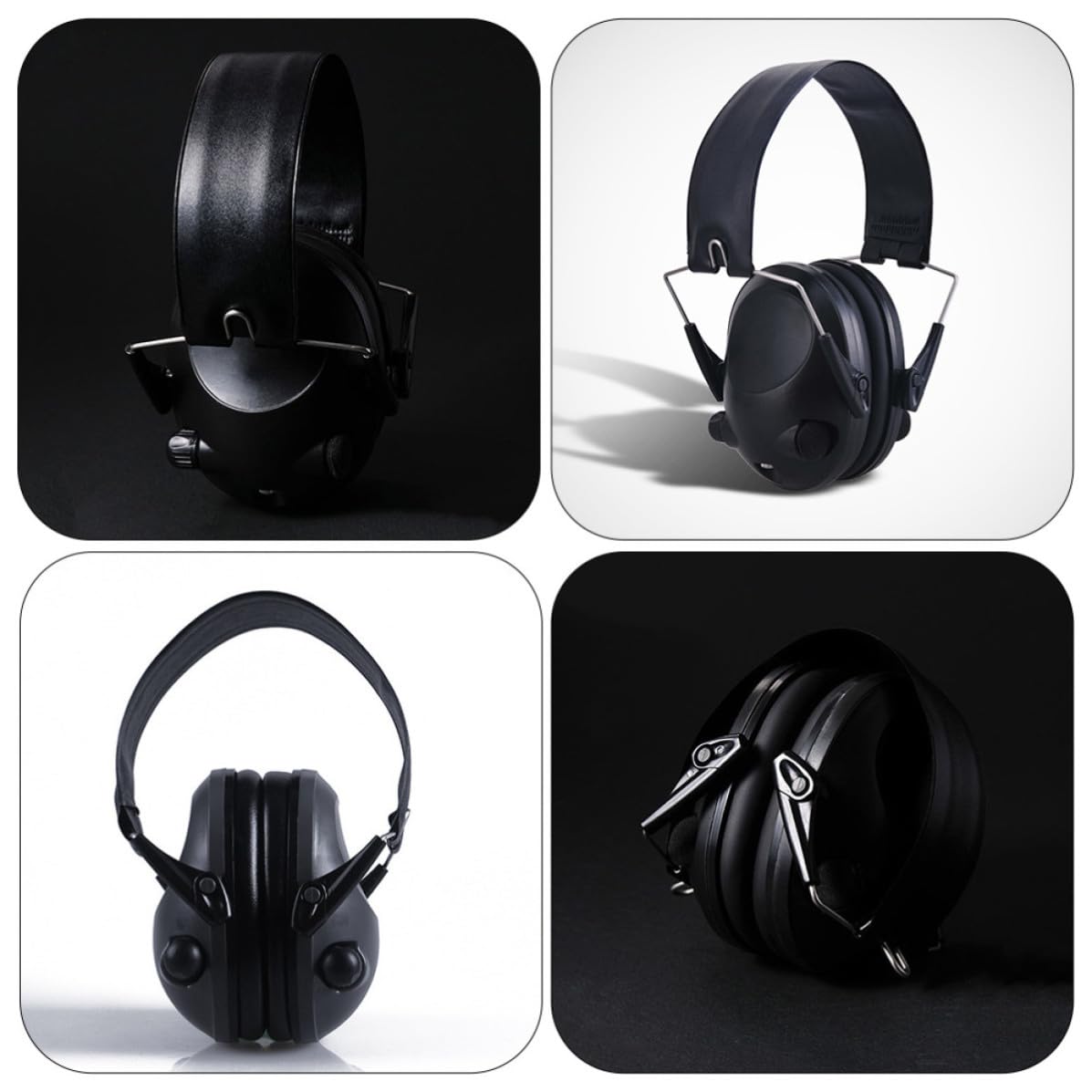 Protección Auditiva Electrónica Auriculares para Reducción de Ruido y Orejeras Diadema Ajustable y Almohadillas de Espuma para Ambientes Ruidosos