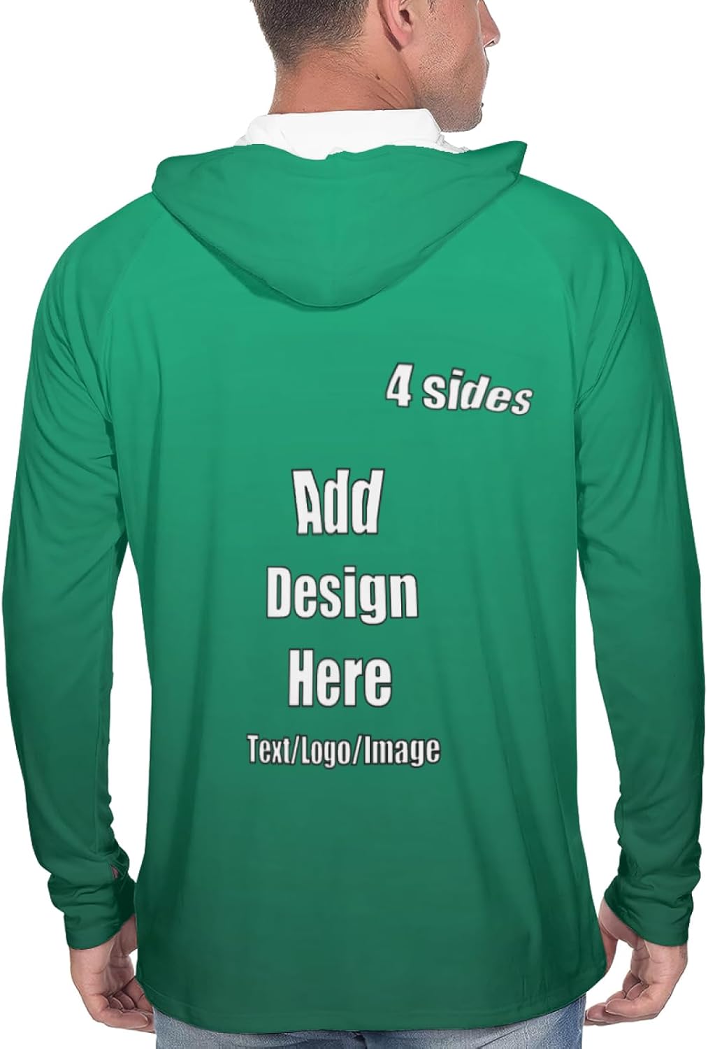 Custom Sun Protection Hoodie Shirt for Men Women, Personalized UPF 50+ UV Shirts, Quick-Dry Hiking Fishing Swimming Jacket - Image 2