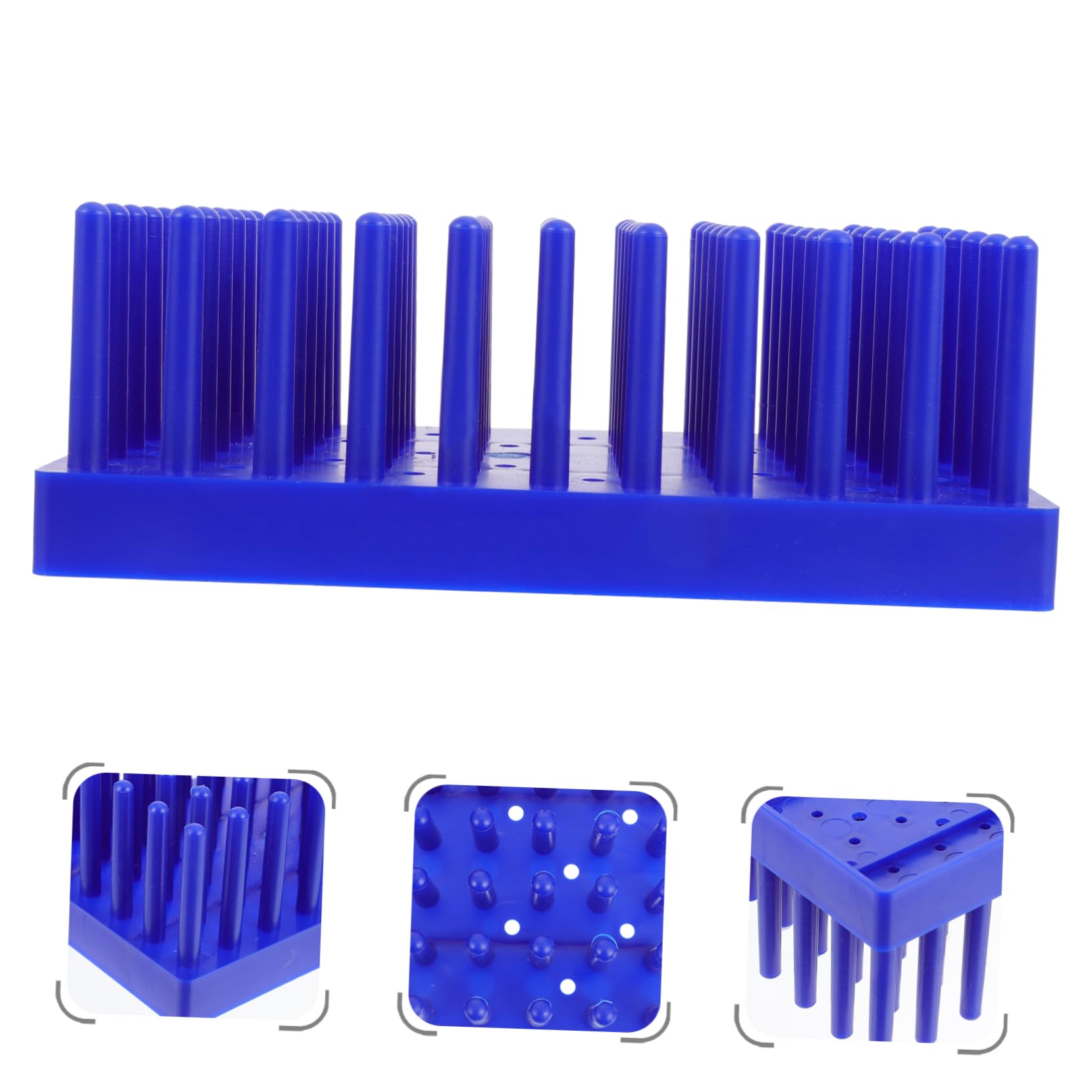Mobestech Support pour tubes à essai 66 places en plastique pour tubes de test de laboratoire Égouttoir à vaisselle Design léger et compact pour le séchage et le stockage des tubes à échantillons