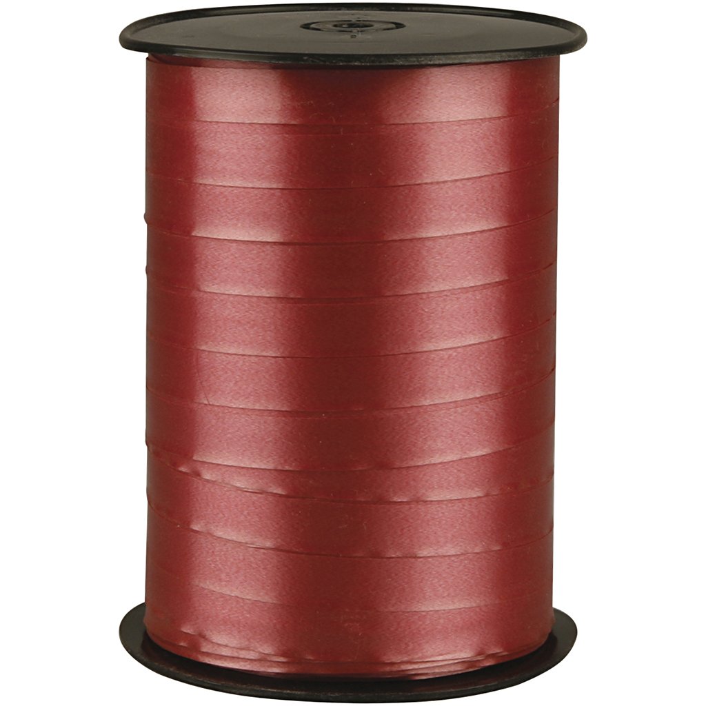 Curling ribbon, W: 10 mm, ruby, glossy, 250m