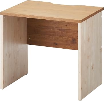 PESPA-DK-0860KB-WH Office Com, Office Desk, Pespa 2.0, Old Wood Style, Width 31.5 x Depth 23.6 x Height 28.3 inches 800 x 600 x 720 mm, Old Wood Top Board/White Legs