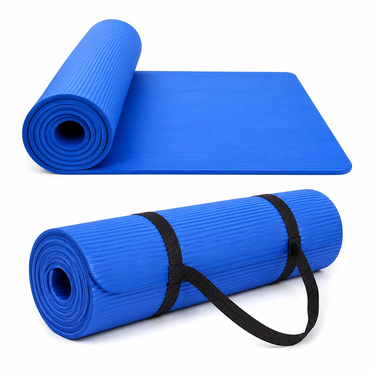 Yoga Mat with Carrying Strap, Non-Slip NBR Exercise Mat 6 MM | Thick Cushioning, Rollable Design, Fitness & Pilates, Lightweight, Gym & Home Use-picture-11