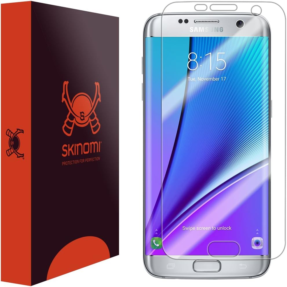 Skinomi Screen Protector Compatible with Galaxy S7 Edge Clear TechSkin TPU Anti-Bubble HD Film