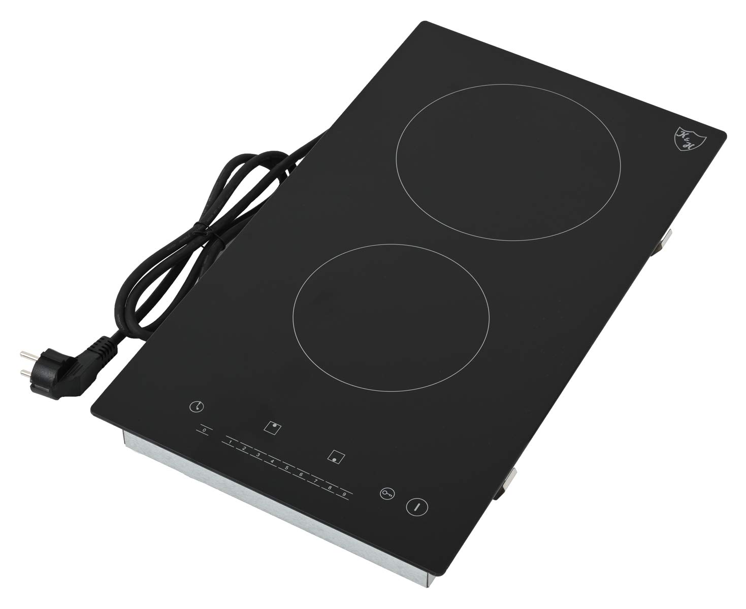 K&H Domino Glaskeramikkochfeld VC-3002 2 Zonen 30cm 3000 Watt 9 Leistungsstufen
