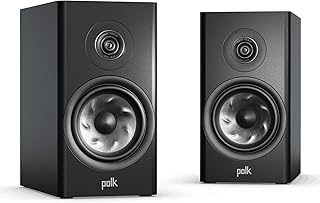 Polk Audio Reserve R200 Large Bookshelf Speaker for Dynamic, Detailed Home Theater Audio, 1" Pinnacle Ring Tweeter & 6.5" Turbine Cone Woofer, Dolby Atmos & IMAX Enhanced, Wall Mountable, Black