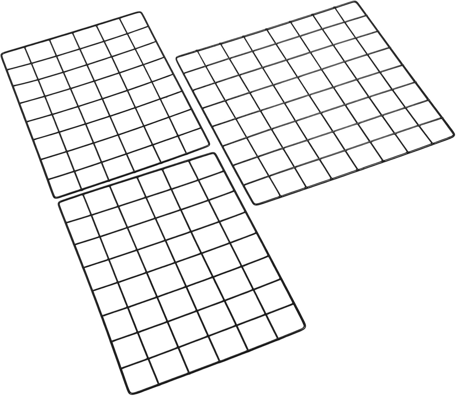 Cabilock 3pcs Wire Wall Grid Panel for DIY Photo Display Iron Frame Design for Home Dorm and Office Decor Includes Panels