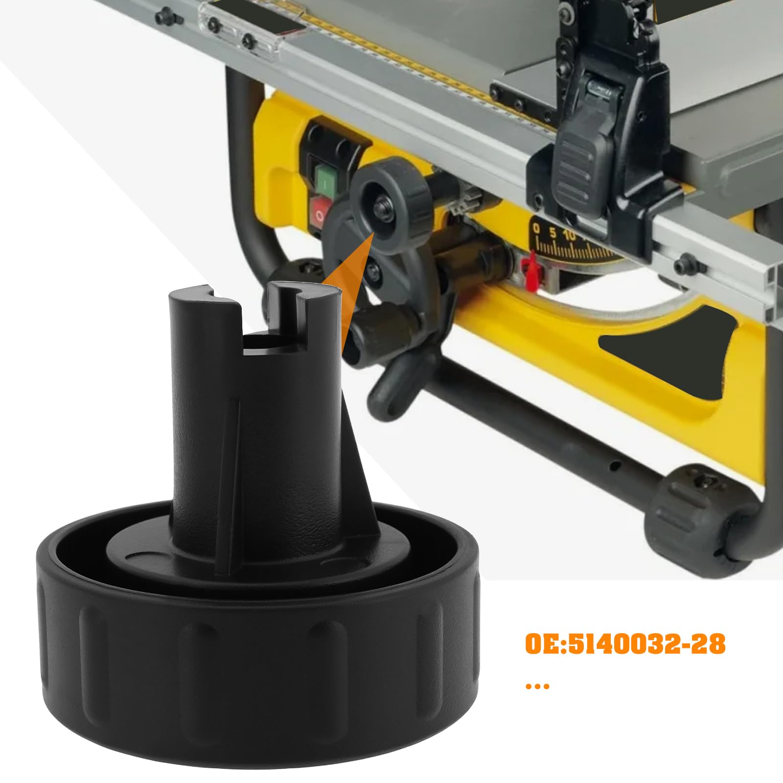 LT Easiyl Table Saw Knob Replacement Part 5140032-28 Compatible with DeWalt DW745 Type 1 Compatible with DW745 Type 2 - Image 2