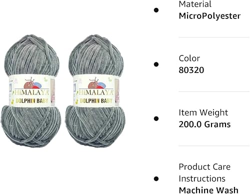 Miniatura 6 de Himalaya Dolphin 80320 - Ovillo de lana para tejer, 2 madejas, 264 yardas, 2 x 3.53 oz (80320)