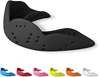 SISU Aero Medium Mouthguard Charcoal Black - 30% Stronger, Remoldable 20x, Ultra Slim for Lacrosse, Football, Hockey, Braces
