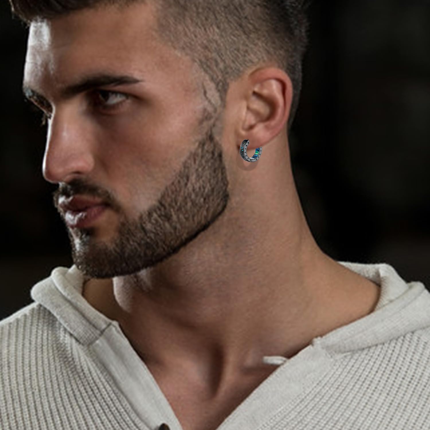 Ohrringe Herren Creolen Wikinger Männer Silber Keltisch Viking Ohrschmuck Nordische Schmuck für Damen