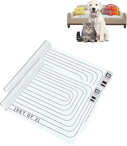SEERWAY Scat - Alfombrilla de choque para mascotas mejorada 2 piezas de 22 x 14 pulgadas, almohadillas de choque para perros y gatos para