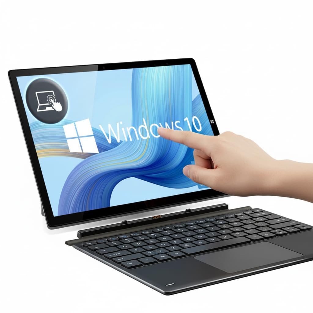 Windows 11 Tablet, 29,5 cm (11,6"), Intel N4020C, 8 GB RAM + 256 GB di memoria, 2 in 1 con tastiera rimovibile