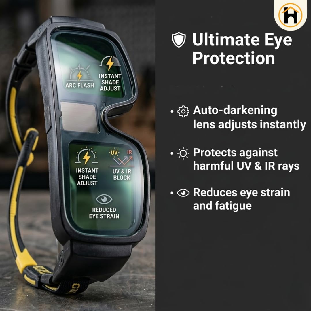 Auto Darkening Welding Goggles - Instant Eye Protection -6