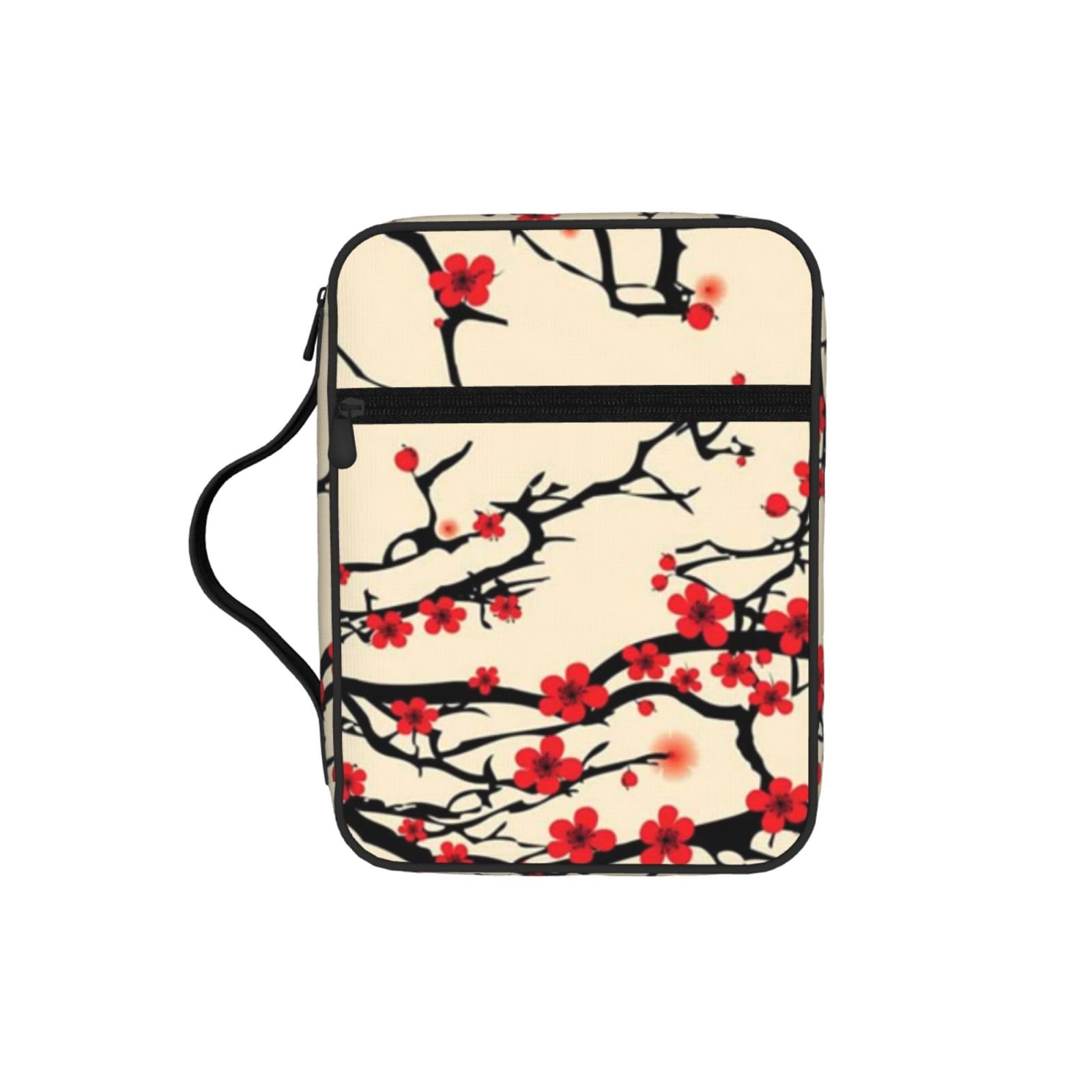 Trees Red Bible Cover Case Waterproof Bible Bag With Handle Organizer Storage Book Cover For Bible Study