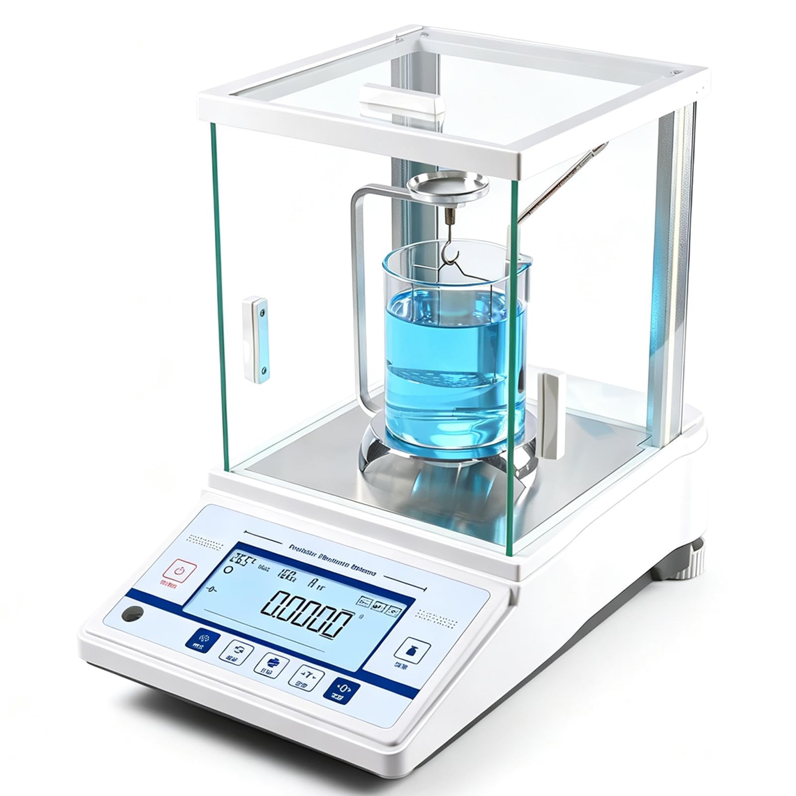 COYEUX Bilancia Analitica da Laboratorio per La Densità di Solidi E Liquidi, con Kit di Misurazione della Densità, Precisione 0,0001 G (0,1 MG), Trasferimento Dati, Protezione 220g/0.1mg